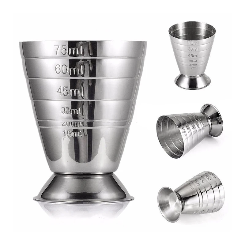 75ml Stainless Steel Jigger Wine Cocktail Bar Jigger Bartender Tools Shot Cup Ounce Jigger Liquor Measuring Cup Bar Accessories
75ml Stainless Steel Jigger Wine Cocktail Bar Jigger Bartender Tools Shot Cup Ounce Jigger Liquor Measuring Cup Bar Accessories