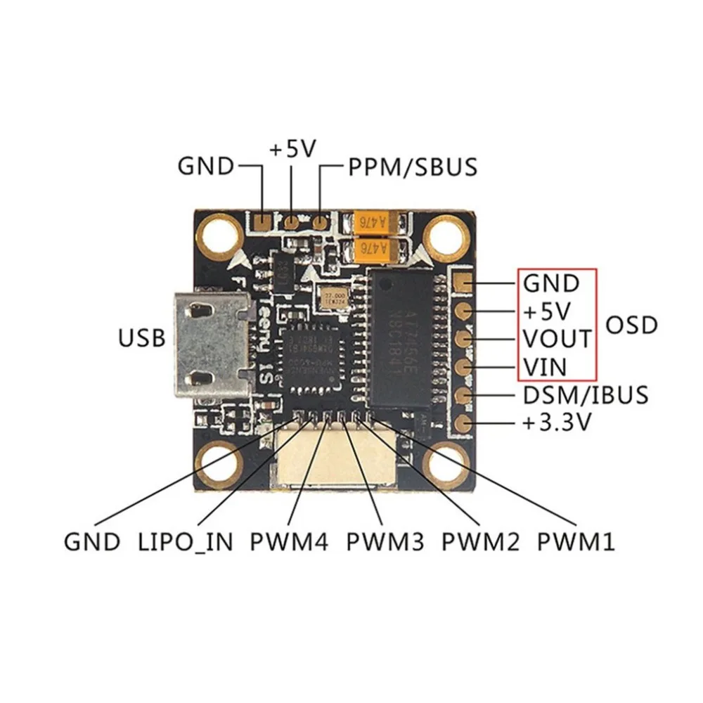 Hot Sale 16x16mm TeenyF4 Pro F4 Flight Controller w/ OSD Buck-Boost Converter for Micro FPV Racing Drone 1-2s Good Parts tt
Hot Sale 16x16mm TeenyF4 Pro F4 Flight Controller w/ OSD Buck-Boost Converter for Micro FPV Racing Drone 1-2s Good Parts tt