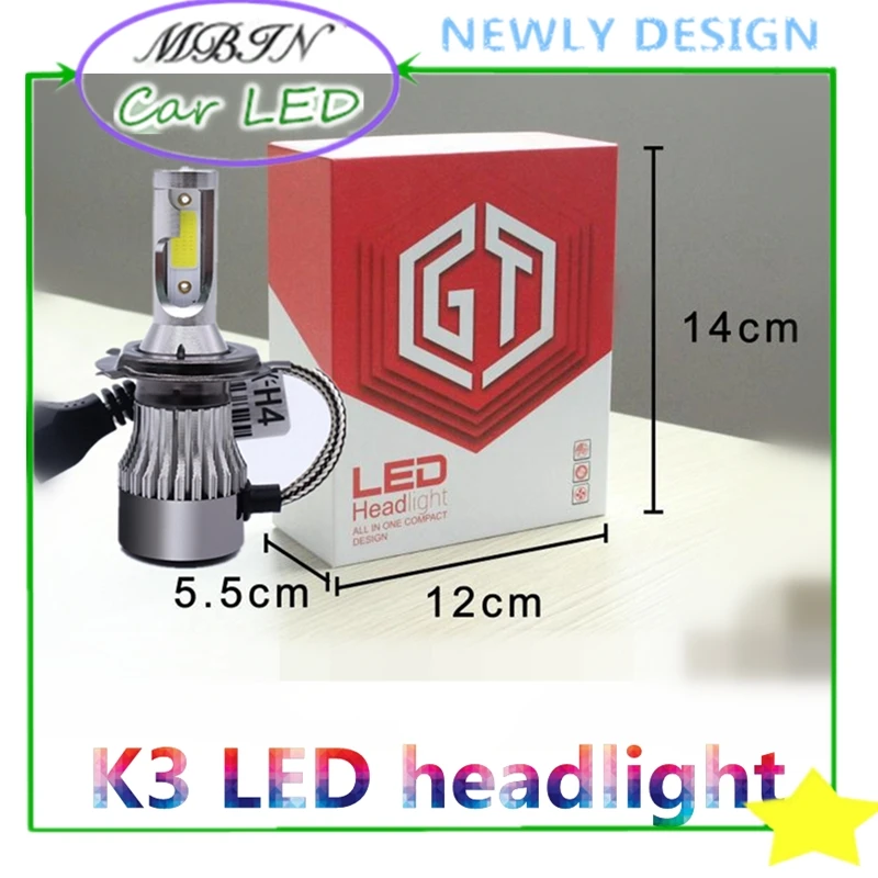 2019 MBIN newly upgrade K3 COB kits for replace S2 c6 LED headlight H4 Hi/lo beam 4800LM 36W 6000k waterproof head fog bulb
2019 MBIN newly upgrade K3 COB kits for replace S2 c6 LED headlight H4 Hi/lo beam 4800LM 36W 6000k waterproof head fog bulb