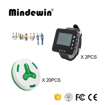 Mindewin 433MHz Wireless Call System 2PCS Watch Pager M-W-1 and 20PCS Table Call Button M-K-4
Mindewin 433MHz Wireless Call System 2PCS Watch Pager M-W-1 and 20PCS Table Call Button M-K-4
