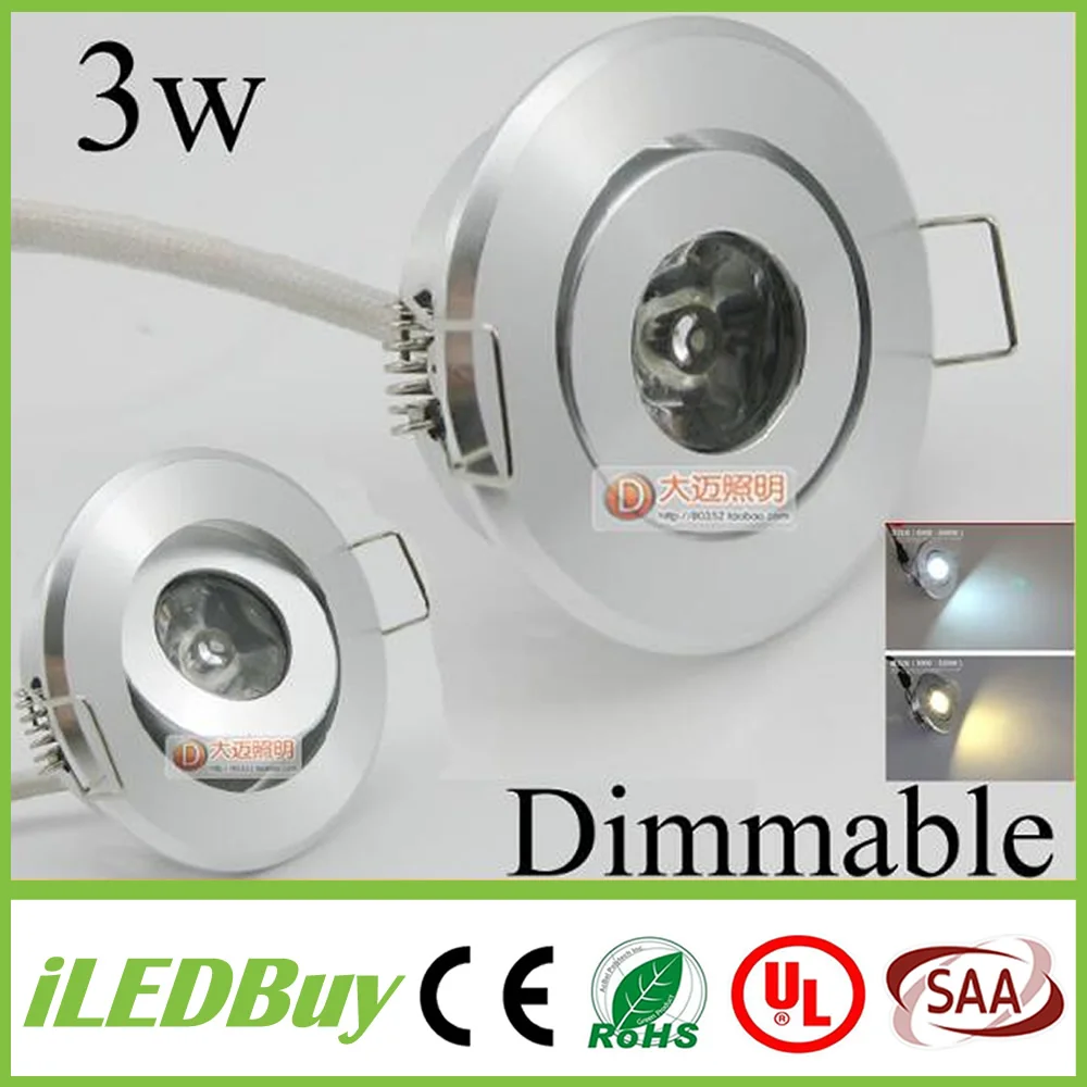Заводской продавец Led Dimmable Mini 3w выставочная лампа led потолочный светильник 110-240v