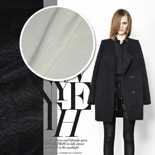 

LEO&LIN Fashion Max Elegant Series Of two-color super-soft Jacquard Cashmere Overcoat Fabric 50cm