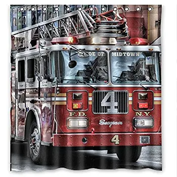 CHARMHOME Cool Fire Fighting Truck Waterproof Fabric Bathroom Shower Curtain Polyester Mildew Proof Bath Curtain
CHARMHOME Cool Fire Fighting Truck Waterproof Fabric Bathroom Shower Curtain Polyester Mildew Proof Bath Curtain