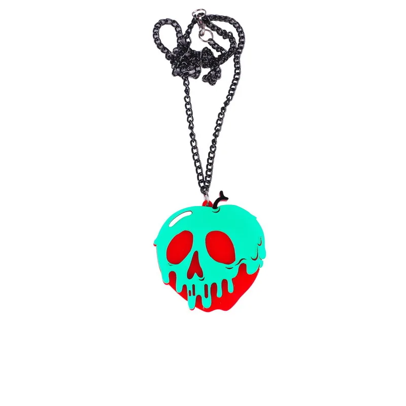 Halloween Creative Skull Acrylic Pendant Necklace Rotten Apple Cool Punk Fashion Acrylic Necklace Unisex Exaggerated Necklace
Halloween Creative Skull Acrylic Pendant Necklace Rotten Apple Cool Punk Fashion Acrylic Necklace Unisex Exaggerated Necklace
