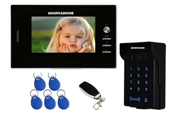 MOUNTAINONE wired video door phone 7 inch 600 line camera access control and intercom system ID card and password unlocking
MOUNTAINONE wired video door phone 7 inch 600 line camera access control and intercom system ID card and password unlocking