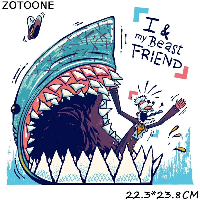 ZOTOONE I & My Beast Friend милые Мультяшные накладки с утюгом для футболок аппликацией в