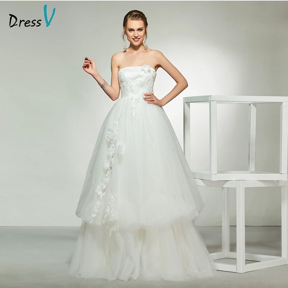 Dressv elegant ivory strapless a line sleeveless backless wedding dress floor length simple bridal gowns wedding dresses
Dressv elegant ivory strapless a line sleeveless backless wedding dress floor length simple bridal gowns wedding dresses