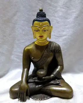 Tibet brass gilt senior pharmacist Buddhism Medicine Buddha Sculpture Statue
Tibet brass gilt senior pharmacist Buddhism Medicine Buddha Sculpture Statue