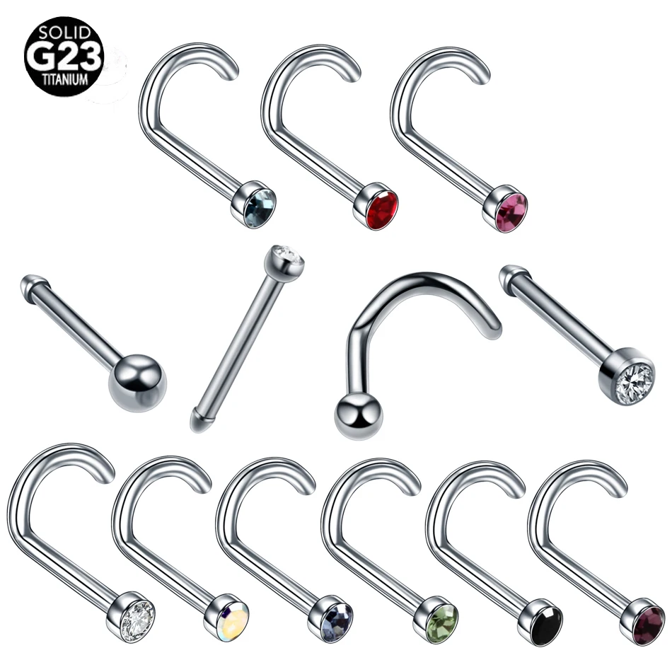 20pcs/lot G23 Titanium Nose Piercings Nose Studs Bone Lots Nose Hoop Nostrilr Screw Piercings Nariz Septo Piercing Body Jewelry 
20pcs/lot G23 Titanium Nose Piercings Nose Studs Bone Lots Nose Hoop Nostrilr Screw Piercings Nariz Septo Piercing Body Jewelry
