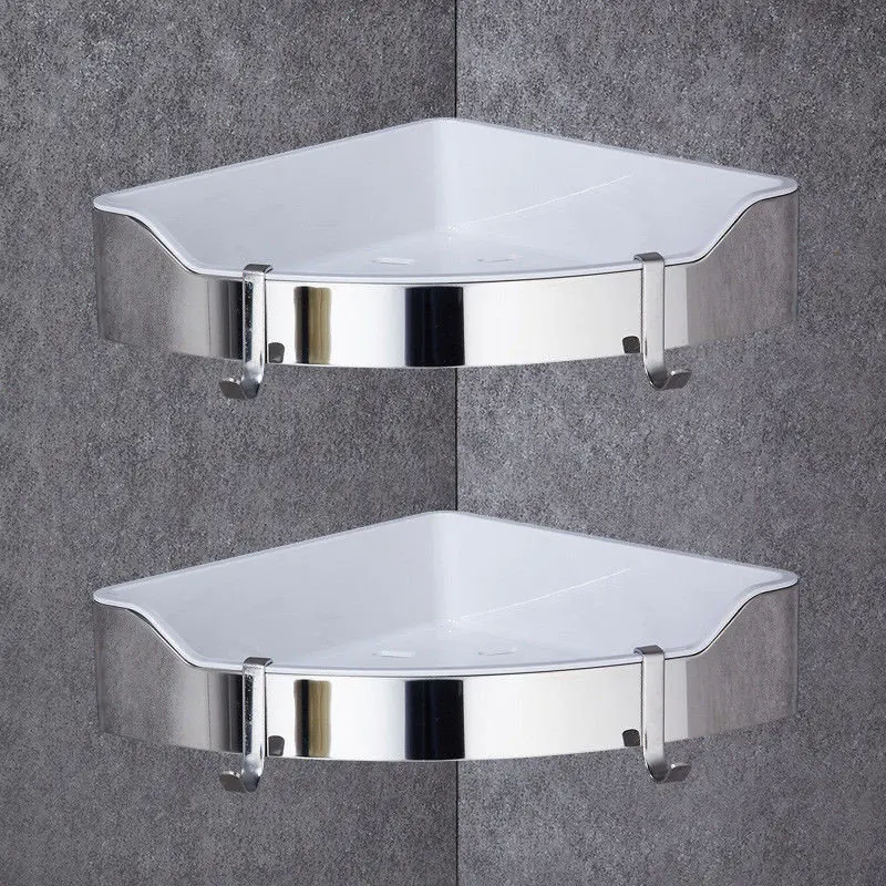 Golden-Stainless-Steel-ABS-Plastic-Bathroom-Shelves-Brushed-Chrome-Wall-Mount-triangle-Shower-Caddy-Rack-Bath (3)