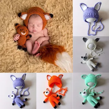 Fox Design Newborn Costume Photography Props Hand Made Crochet Baby Photo Shoot Clothes for 0-6 Months 1 Set Photo Accessories
Fox Design Newborn Costume Photography Props Hand Made Crochet Baby Photo Shoot Clothes for 0-6 Months 1 Set Photo Accessories