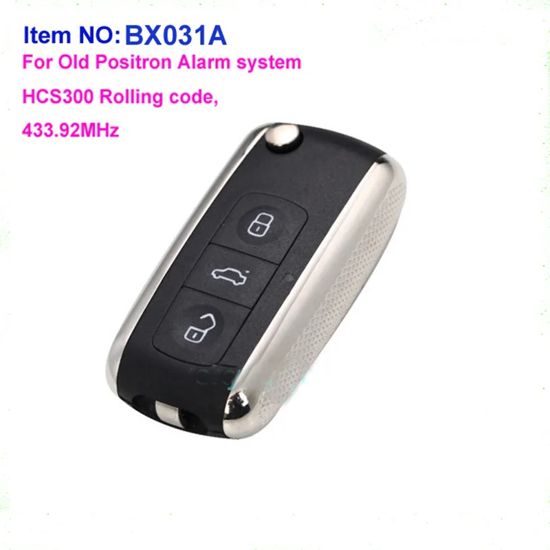BX31A phaeton style high quality replace remote for old Positron alarm remote key with 433.92MHz, rolling code
BX31A phaeton style high quality replace remote for old Positron alarm remote key with 433.92MHz, rolling code