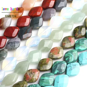 10x13mm Natural Faceted Stone Rhombus Beads for Jewelry Making DIY Bracelet 16pcs Beads
10x13mm Natural Faceted Stone Rhombus Beads for Jewelry Making DIY Bracelet 16pcs Beads