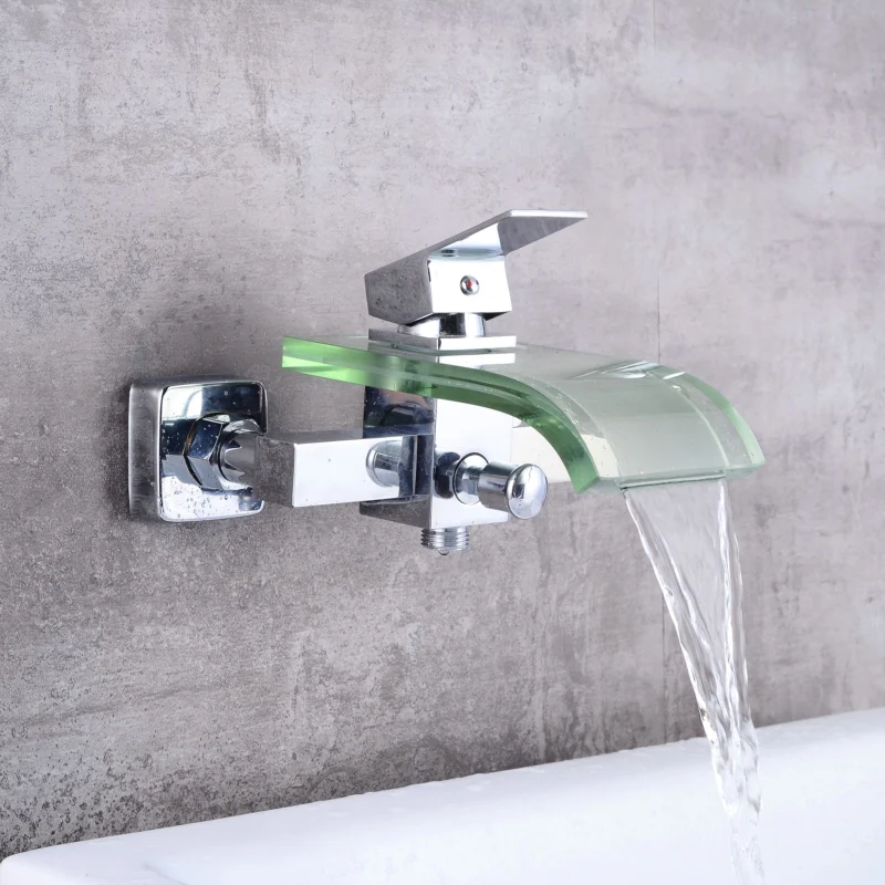 Free shipping modern glass and brass faucet bathroom waterfall bathtub faucet basin tap wall mounted LH-8008
Free shipping modern glass and brass faucet bathroom waterfall bathtub faucet basin tap wall mounted LH-8008