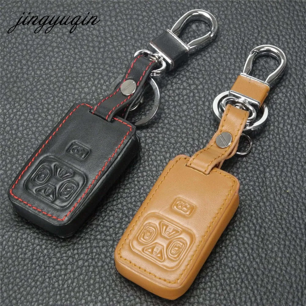 jingyuqin 5 Buttons Smart Remote Keyless Leather Cover For Toyota Previa Alphard Prius Smart Protector Key Case Holder Bag
jingyuqin 5 Buttons Smart Remote Keyless Leather Cover For Toyota Previa Alphard Prius Smart Protector Key Case Holder Bag