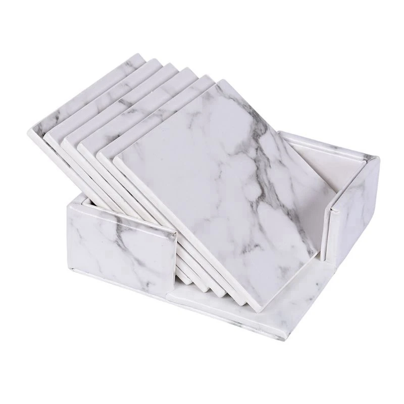 6Pcs/Set Marble Leather Square Drink Coasters Placemat Cup Mat Pad Holder Kitchen Tableware for Home Table Kitchen Decor
6Pcs/Set Marble Leather Square Drink Coasters Placemat Cup Mat Pad Holder Kitchen Tableware for Home Table Kitchen Decor