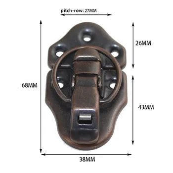 Vintage Lock Iron Jewelry Chest Box Gift Box Suitcase Case Buckles Toggle Hasp Latch Catch Clasp,Red Bronze,68*38mm,5Sets
Vintage Lock Iron Jewelry Chest Box Gift Box Suitcase Case Buckles Toggle Hasp Latch Catch Clasp,Red Bronze,68*38mm,5Sets