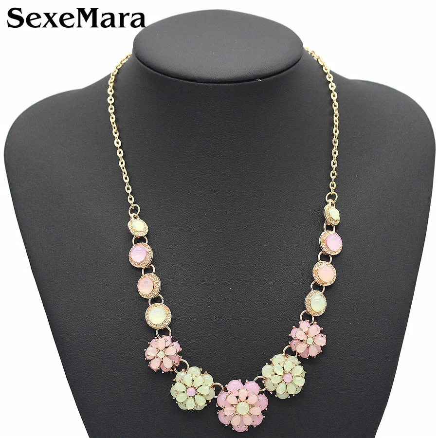 SexeMara New temperament Alloy Flouwers Chains Necklaces Fashion Pink beaded Fresh Wild Multi-layer oil drop necklace For Women
SexeMara New temperament Alloy Flouwers Chains Necklaces Fashion Pink beaded Fresh Wild Multi-layer oil drop necklace For Women