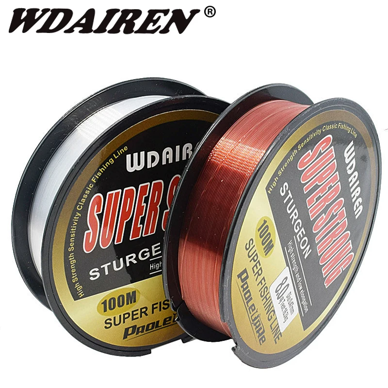 

Brand Super Strong Japanese 100m 100% Nylon Transparent Not Fluorocarbon Fishing Line Fishing Tackle Not linha multifilamento