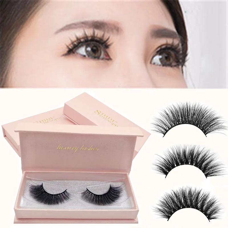 Women Soft Natural Long Cross Eye Lashes False Eyelashes Fake 3D Mink Individual Eyelash Maquiagem Extension | Красота и здоровье