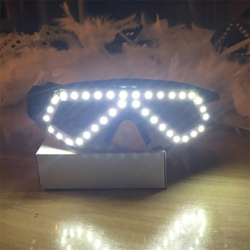  LED Luminous Flashing Party Glasses Bar DJ Christmas Halloween Masquerade Eyewear Funny Led Glasses Mask01