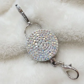 Newest Bling AB Color Crystal Metal Retractable Reel Recoil ID Badge Name Tag Key Card Badge Holder with Clip 1pcs
Newest Bling AB Color Crystal Metal Retractable Reel Recoil ID Badge Name Tag Key Card Badge Holder with Clip 1pcs