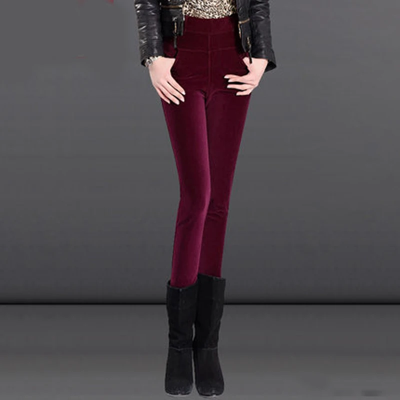 Winter plus velvet women wearing high-waist high-waist corduroy pencil feet warm cotton trousers
Winter plus velvet women wearing high-waist high-waist corduroy pencil feet warm cotton trousers