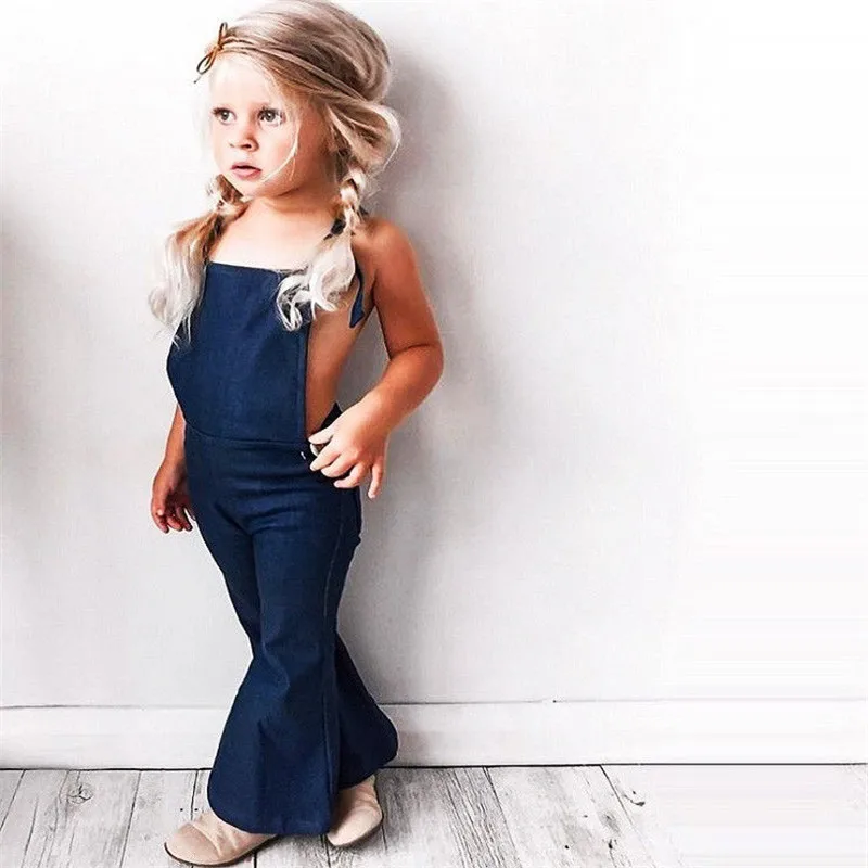 2018 Fashion Toddler Kids Baby Girl Sleeveless Backless Strap Denim Overall Romper Jumper Bell Bottom Trousers Summer Clothes
2018 Fashion Toddler Kids Baby Girl Sleeveless Backless Strap Denim Overall Romper Jumper Bell Bottom Trousers Summer Clothes