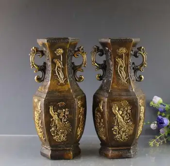 Rare Old QingDynasty Copper vase,Brass gilt phoenix six-sided bottle,hand carving crafts,best collection&adornment,free shipping
Rare Old QingDynasty Copper vase,Brass gilt phoenix six-sided bottle,hand carving crafts,best collection&adornment,free shipping