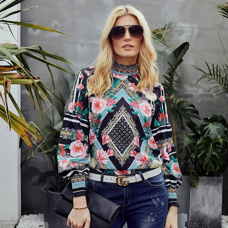 Dear Lover Spring 2019 Black Bohemian Floral Women Blouse Shirts Long Sleeve Smocked Neckline Leopard Print Female Tops
Dear Lover Spring 2019 Black Bohemian Floral Women Blouse Shirts Long Sleeve Smocked Neckline Leopard Print Female Tops