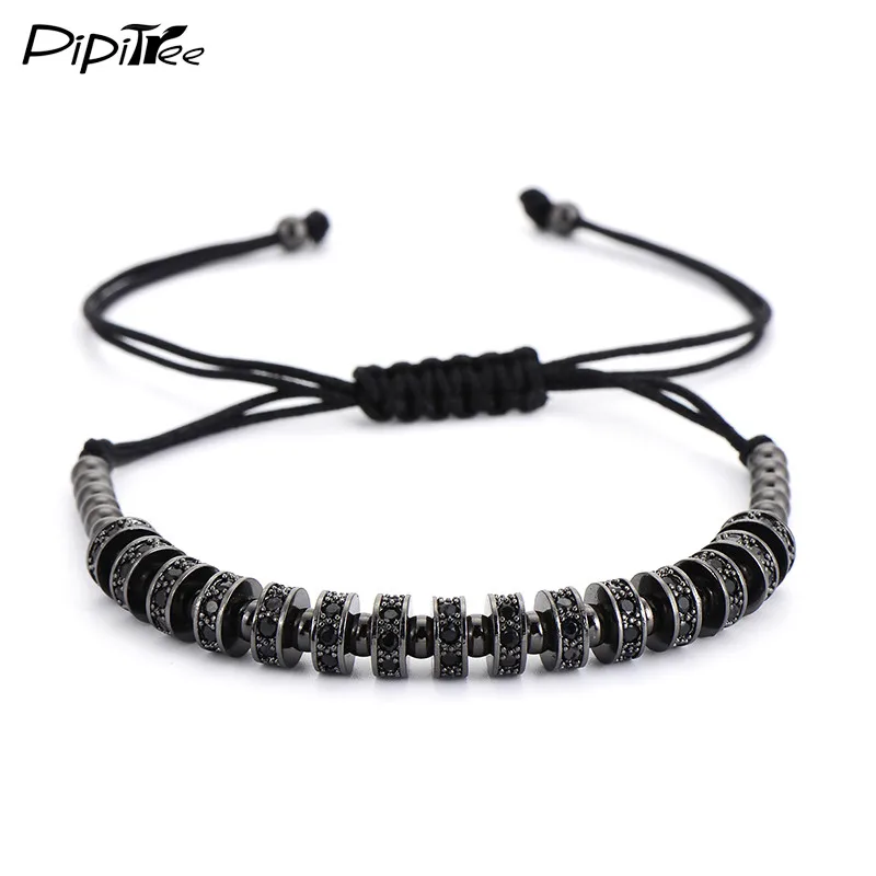 Pipitree Top Quality Men Bracelet Black Gold Color Micro Pave CZ Beads Macrame Braiding Bracelet for Men Charm Jewelry Gift
Pipitree Top Quality Men Bracelet Black Gold Color Micro Pave CZ Beads Macrame Braiding Bracelet for Men Charm Jewelry Gift