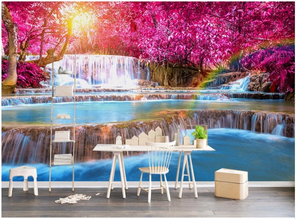 3d room wallpaper custom mural Red forest leaves water scenery home decoration painting photo wallpaper for walls 3 d
3d room wallpaper custom mural Red forest leaves water scenery home decoration painting photo wallpaper for walls 3 d