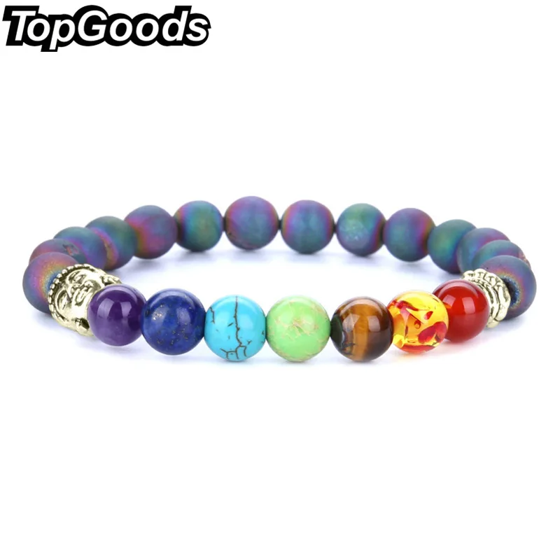 TopGoods Natural Stone 7 Chakra Golden Buddha Beads Bracelets Healing Balance Charms Yoga Gemstone Bracelets Jewelry for Women
TopGoods Natural Stone 7 Chakra Golden Buddha Beads Bracelets Healing Balance Charms Yoga Gemstone Bracelets Jewelry for Women