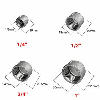 1/4" 1/2" 3/4" 1" Female Thread 304 Stainless Steel Pipe Fitting hydraulic End Caps Round Head Socket Plug End Cap For Water Oil
1/4" 1/2" 3/4" 1" Female Thread 304 Stainless Steel Pipe Fitting hydraulic End Caps Round Head Socket Plug End Cap For Water Oil