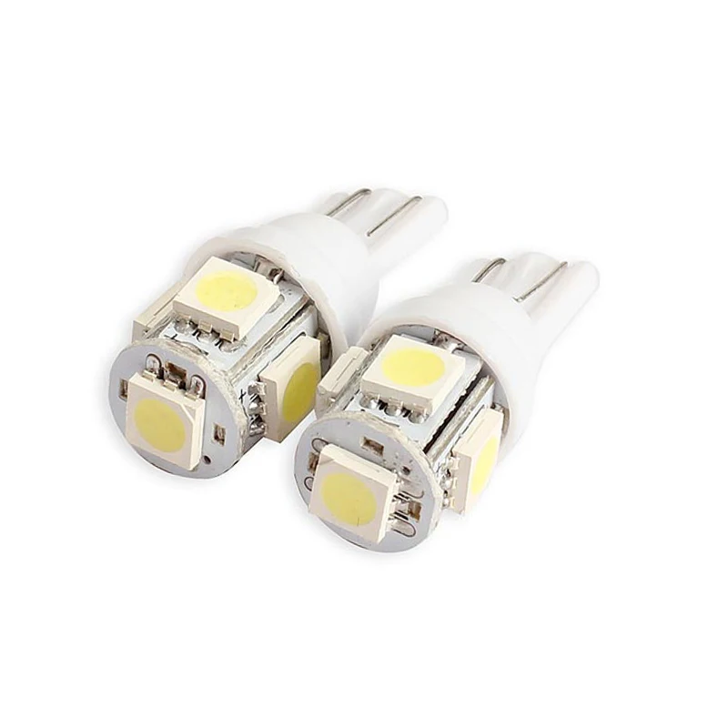 2PCS T10 5050 5SMD LED White Light Car Side Wedge Tail Lamp Bright NR-shipping | Автомобили и мотоциклы