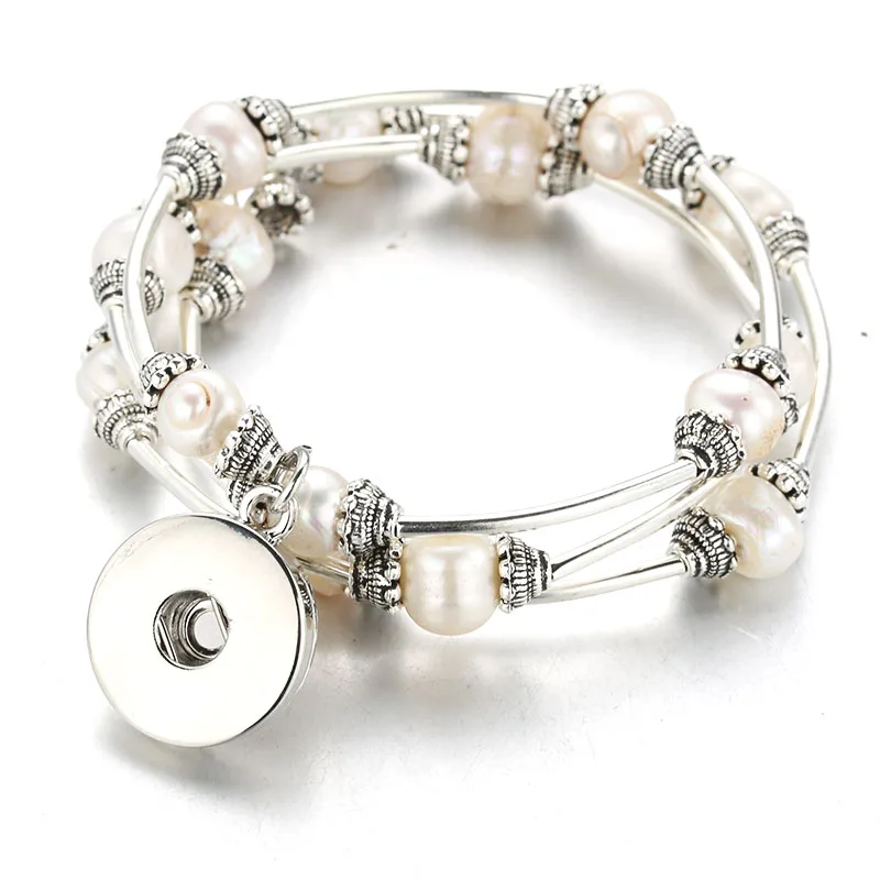 4 Styles Snap Jewelry Real White Pearl Bracelets Elasticity Snap Button Bracelet Charms Fit 18mm Snap Button For Women 1099-2
4 Styles Snap Jewelry Real White Pearl Bracelets Elasticity Snap Button Bracelet Charms Fit 18mm Snap Button For Women 1099-2