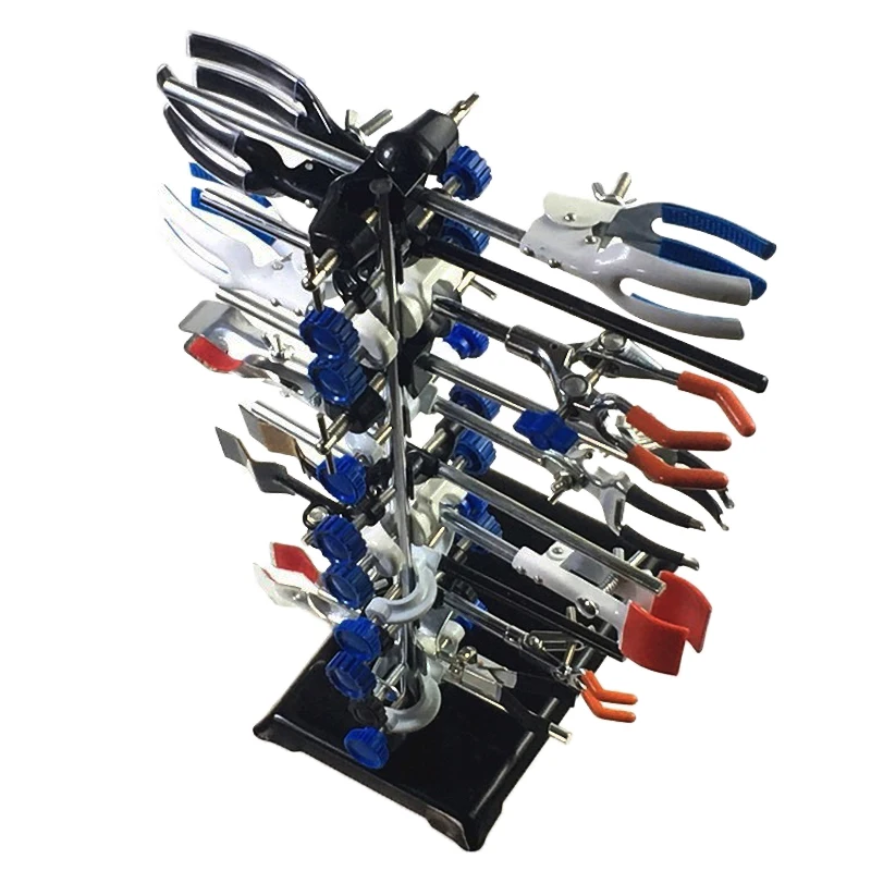 Medical Laboratory Research Retort Support Stand Platform Set with Flask Clamp Clip Ring Bosshead Burner Holder Metal Grip
Medical Laboratory Research Retort Support Stand Platform Set with Flask Clamp Clip Ring Bosshead Burner Holder Metal Grip