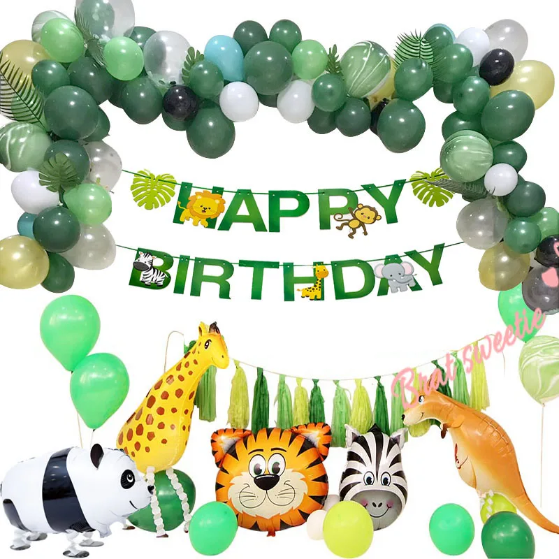 Jungle Animal Theme Tableware Set Happy Birthday Party Decorations Kids Boy Paper Plates Cups Tablecloth Flag Party Supplies
Jungle Animal Theme Tableware Set Happy Birthday Party Decorations Kids Boy Paper Plates Cups Tablecloth Flag Party Supplies