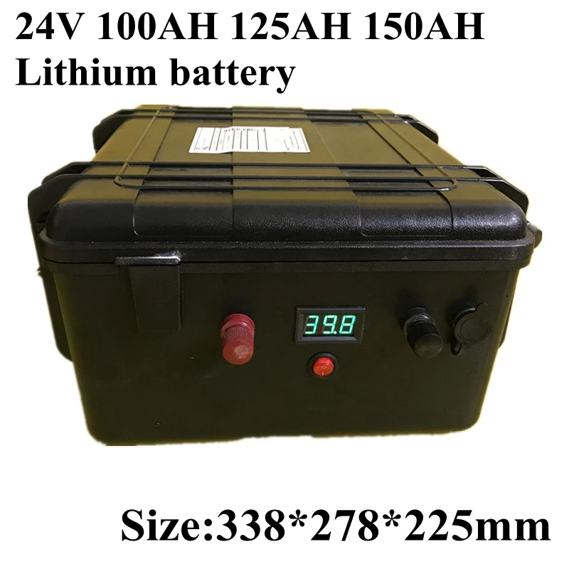 Super high capacity 24v 100Ah 125Ah 150Ah Lithium li-ion lipo battery for power boat motor solar wind energy UPS + 10A charger
Super high capacity 24v 100Ah 125Ah 150Ah Lithium li-ion lipo battery for power boat motor solar wind energy UPS + 10A charger