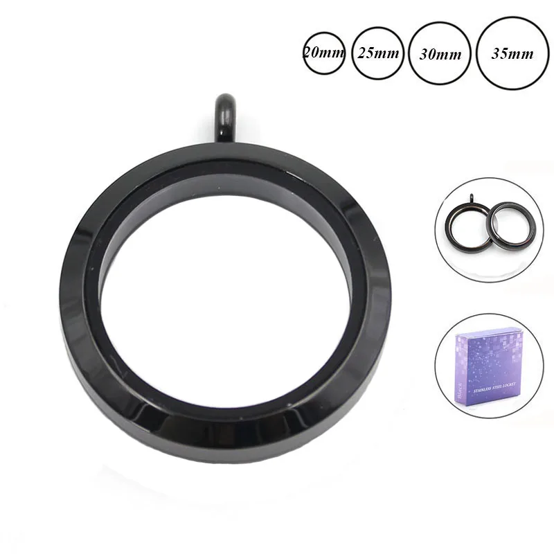 Wholesale 20mm 25mm 30mm 35mm round black twist 316L Stainless steel floating locket pendant for plain face
Wholesale 20mm 25mm 30mm 35mm round black twist 316L Stainless steel floating locket pendant for plain face
