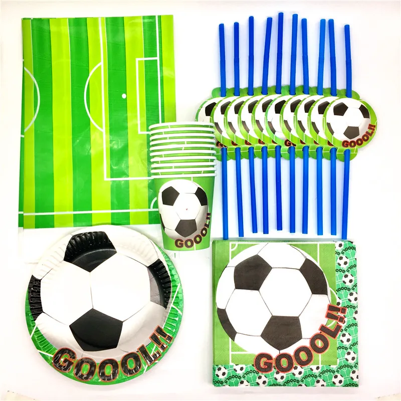 81Pcs Football Party Set 20 Person Use Happy Birthday Decoration Tableware Set Paper Dish Cup Straw Tablecover Set
81Pcs Football Party Set 20 Person Use Happy Birthday Decoration Tableware Set Paper Dish Cup Straw Tablecover Set