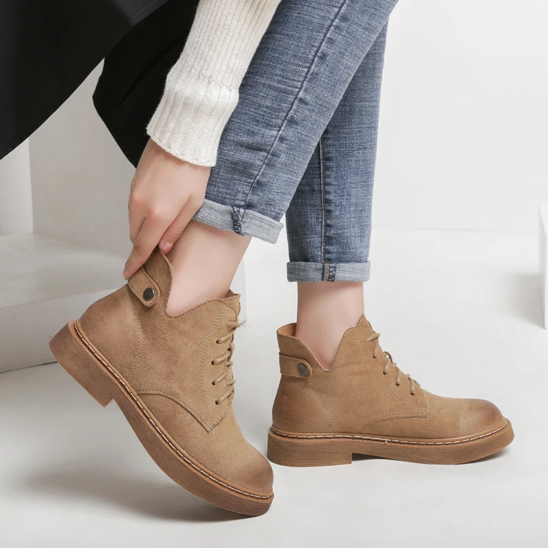 Teahoo 2019 Winter Suede Women Boots Lace Up Ankle Boots For Women Low Heel Women Martin Boots Warm Plush Women Winter Boots
Teahoo 2019 Winter Suede Women Boots Lace Up Ankle Boots For Women Low Heel Women Martin Boots Warm Plush Women Winter Boots