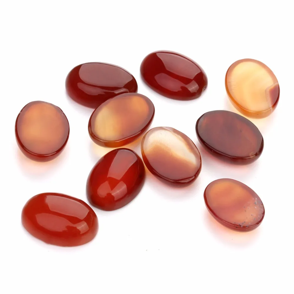 LOULEUR 10pcs/lot 10*14/13*18/18*25mm Red Agate Natural Stone Dome Cabochon Beads for DIY Jewelry Making Findings
LOULEUR 10pcs/lot 10*14/13*18/18*25mm Red Agate Natural Stone Dome Cabochon Beads for DIY Jewelry Making Findings