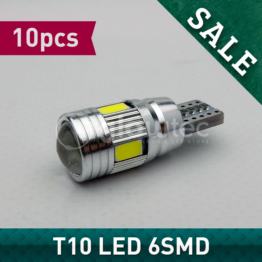 10PCS T10 6SMD CANBUS high power SMD 194 W5W LED Error Free clearance bulb Car Light Lamp Auto Bulb White GLOWTEC
10PCS T10 6SMD CANBUS high power SMD 194 W5W LED Error Free clearance bulb Car Light Lamp Auto Bulb White GLOWTEC