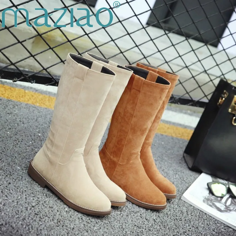Women Warm Plush Winter Boots Autumn Shoes with Mid-Calf Solid Low Heels PU Boots Mujer Shoes Knee High Boots Size 34-43 MAZIAO
Women Warm Plush Winter Boots Autumn Shoes with Mid-Calf Solid Low Heels PU Boots Mujer Shoes Knee High Boots Size 34-43 MAZIAO