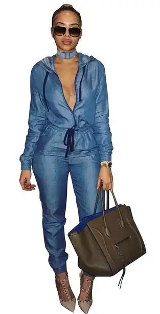 Long Sleeve Bodycon Denim Jumpsuit Women Hooded Jumpsuit Overalls Zipper Drawstring Casual Jeans Jumpsuit One Piece DC224
Long Sleeve Bodycon Denim Jumpsuit Women Hooded Jumpsuit Overalls Zipper Drawstring Casual Jeans Jumpsuit One Piece DC224