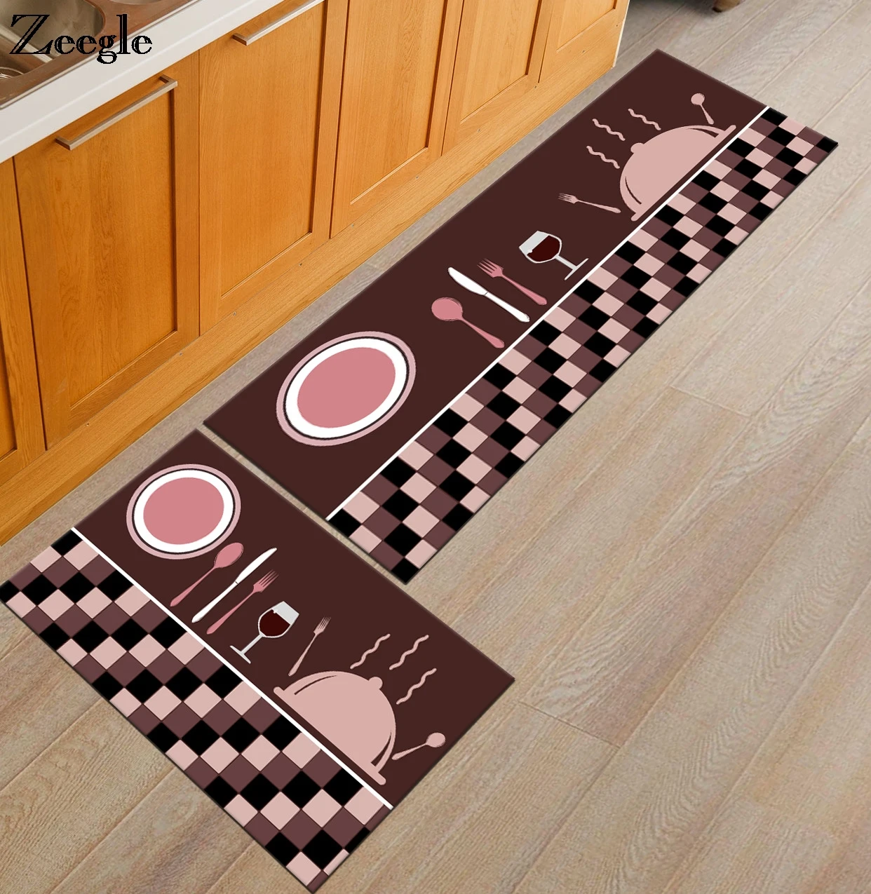 

Zeegle Flannel Entrance Doormats Bathroom Mats Anti-slip Carpets For Living Room Bedroom Bedside Mats Absorbent Kitchen Rugs