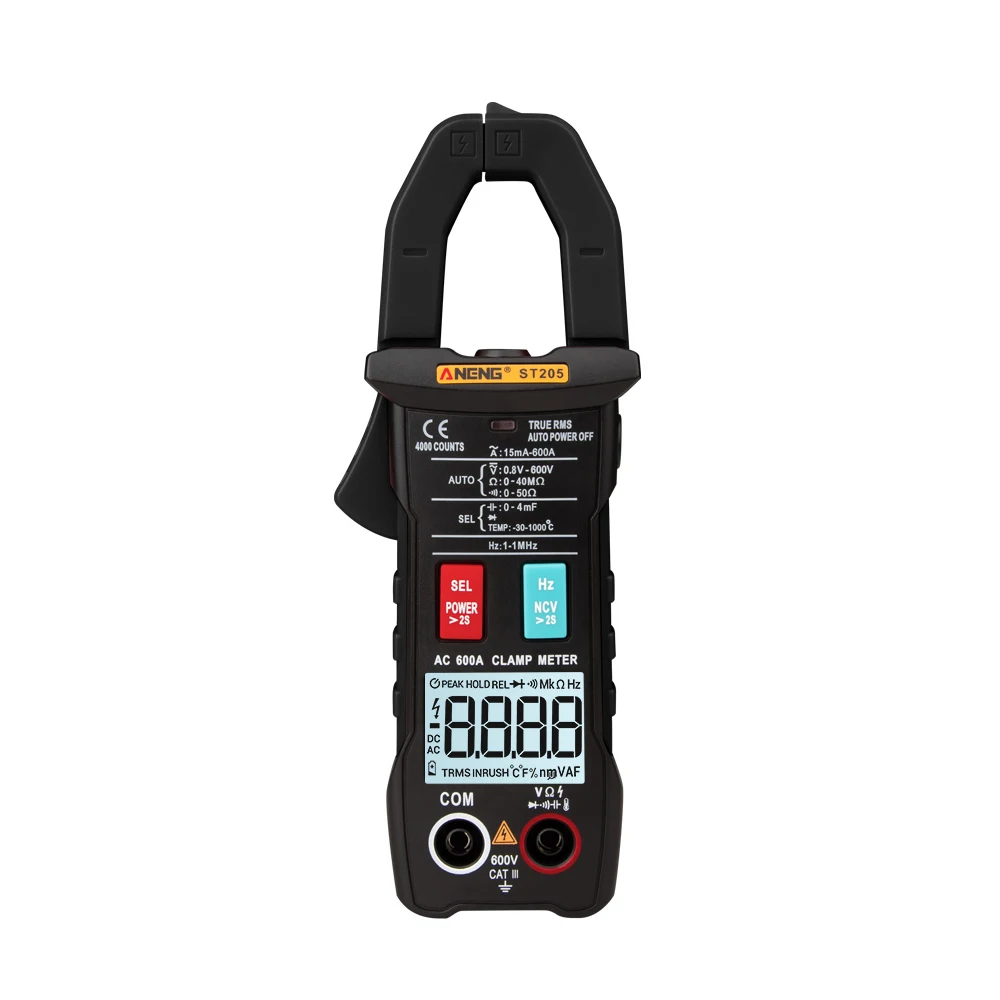True RMS Digital Clamp Meters AC/DC Current Voltage Auto Range Capacitance Non Contact Multimeter 4000 Counts Ohm Tester
True RMS Digital Clamp Meters AC/DC Current Voltage Auto Range Capacitance Non Contact Multimeter 4000 Counts Ohm Tester