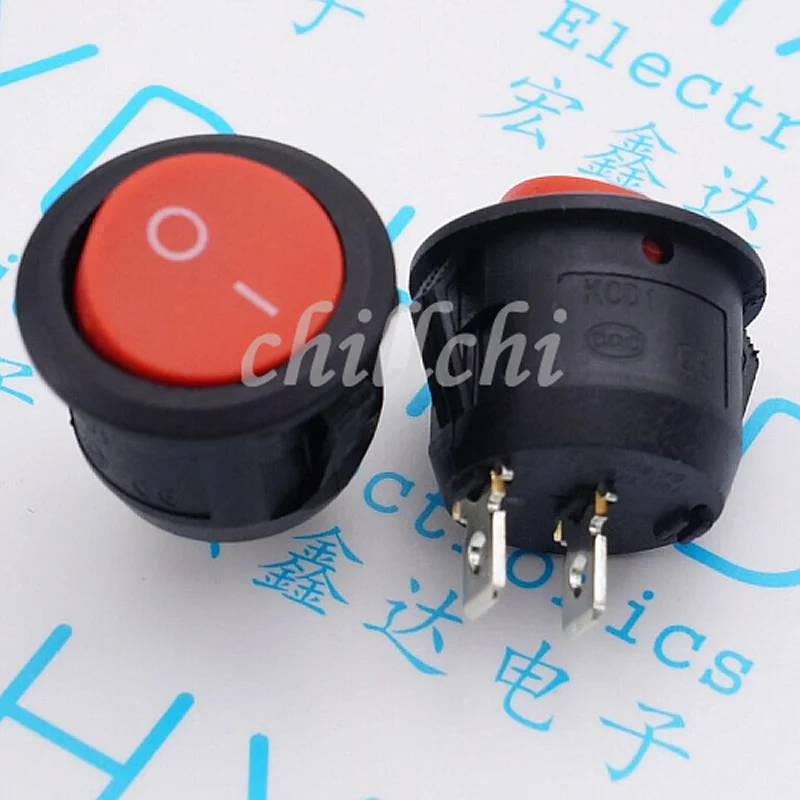 100pcs / Round the red button 2 foot 6A 250V hole 20mm rocker switch round switch
100pcs / Round the red button 2 foot 6A 250V hole 20mm rocker switch round switch