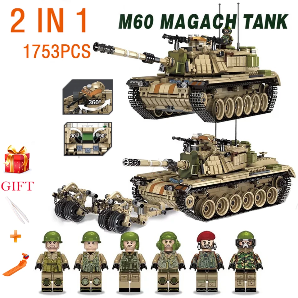 Israel M60 Military Magazzi Main Station Tank Building Blocks Model Soldier Figures Bricks Sets Kid Gifts Compatible With Legoed
Israel M60 Military Magazzi Main Station Tank Building Blocks Model Soldier Figures Bricks Sets Kid Gifts Compatible With Legoed